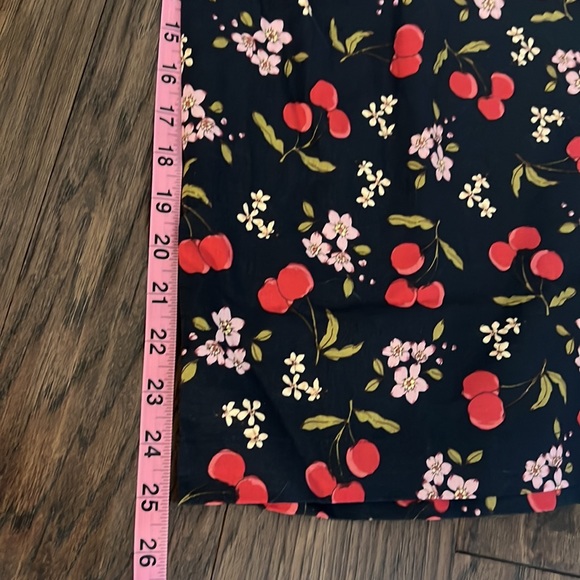 Princess Highway x Unique Vintage Navy & Cherry Print Pants, UK 10/US 6 - Picture 7 of 8